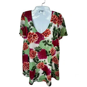Show me your Mumu for Stitch Fix Floral Shift Trapeze Mini Dress Flowy Women’s S